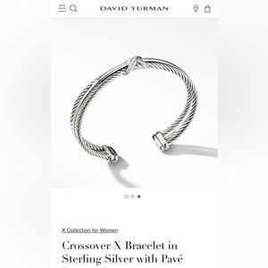 David Yurman crossover bracelet with diamonds.